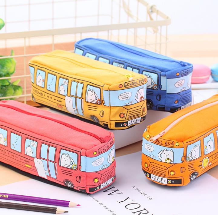 Bus Zipper Pen Bag